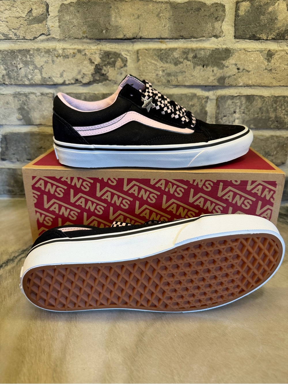 Vans Black & Light Pink Old Skool Women's Sneakers